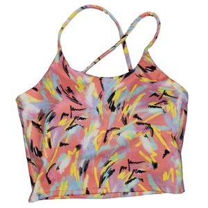 Abstract‎ Print Sports Bra Activewear Top Fitness Workout Gym Colorful